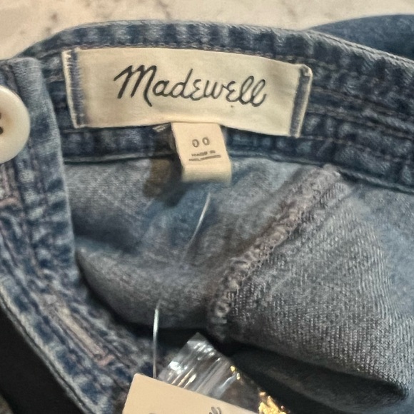 Madewell Tall Denim Apron Midi Dress - Picture 8 of 8